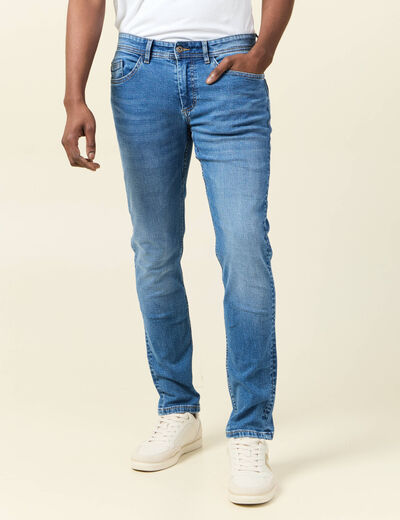 Jeans slim longueur 32 denim stone homme