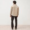 Surchemise boutonn&eacute;e beige homme