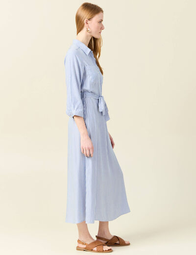 Robe chemise éco-responsable ecru femme