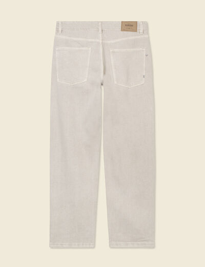 Jeans large 5 poches denim snow gris homme
