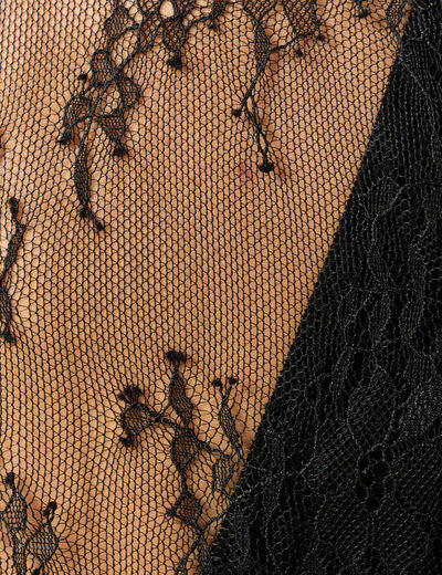 Chemise en dentelle manches longues noir femme