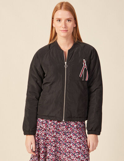Veste bomber éco-responsable noir femme