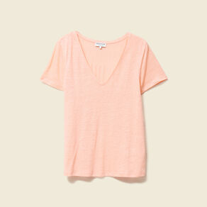 T-shirt éco-responsable rose saumon femme