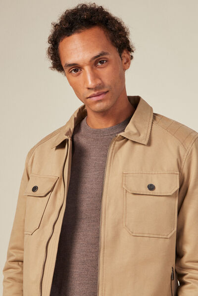 Blouson éco-responsable beige homme