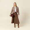 Jupe marron fonc&eacute; femme