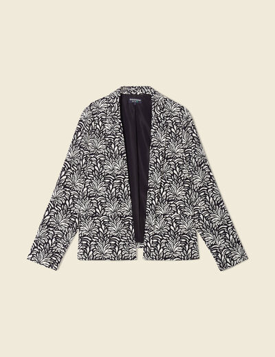 Veste esprit blazer droite noir femme