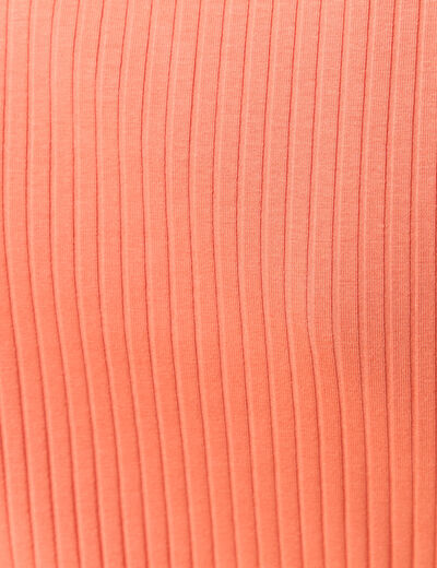 Polo manches courtes orange foncé femme