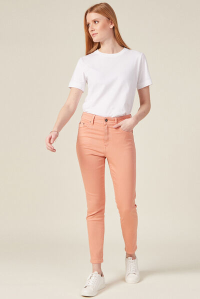 Pantalon éco-responsable rose clair femme