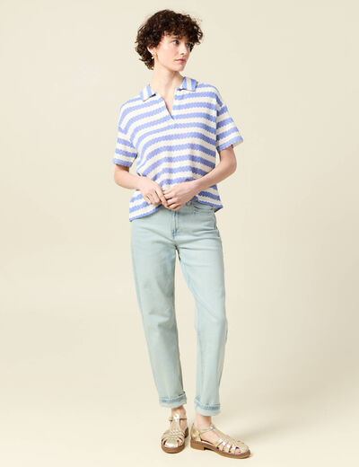 T-shirt manches courtes ecru femme