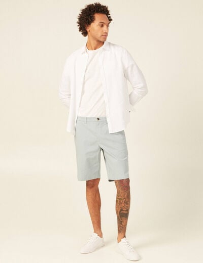 Bermuda droit éco-responsable bleu gris homme