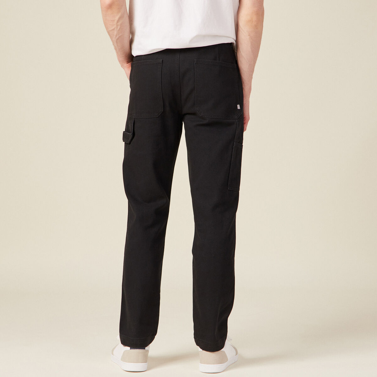 Jeans relax charpentier noir homme