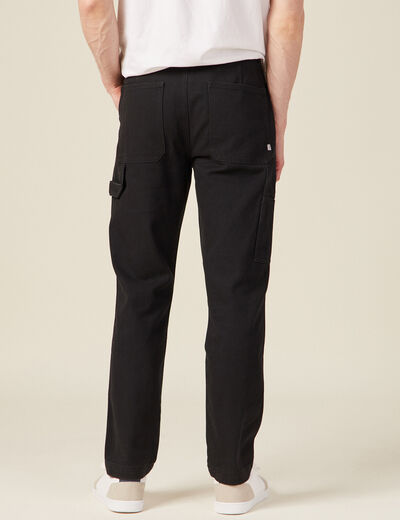 Jeans relax charpentier noir homme