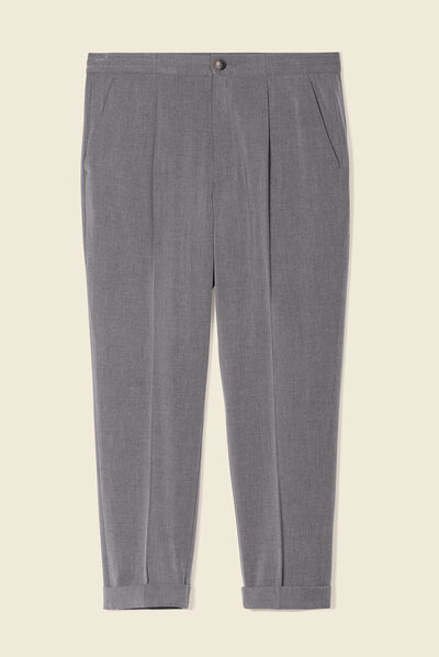 Pantalon chino jogger gris homme