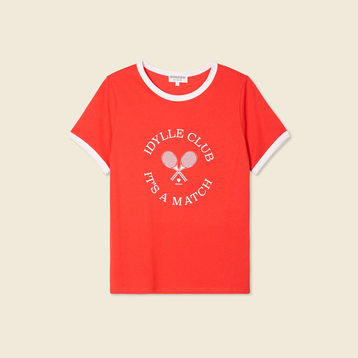 T-shirt manches courtes rouge femme