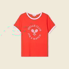 t shirt manches courtes rouge femme T-shirt manches courtes rouge femme