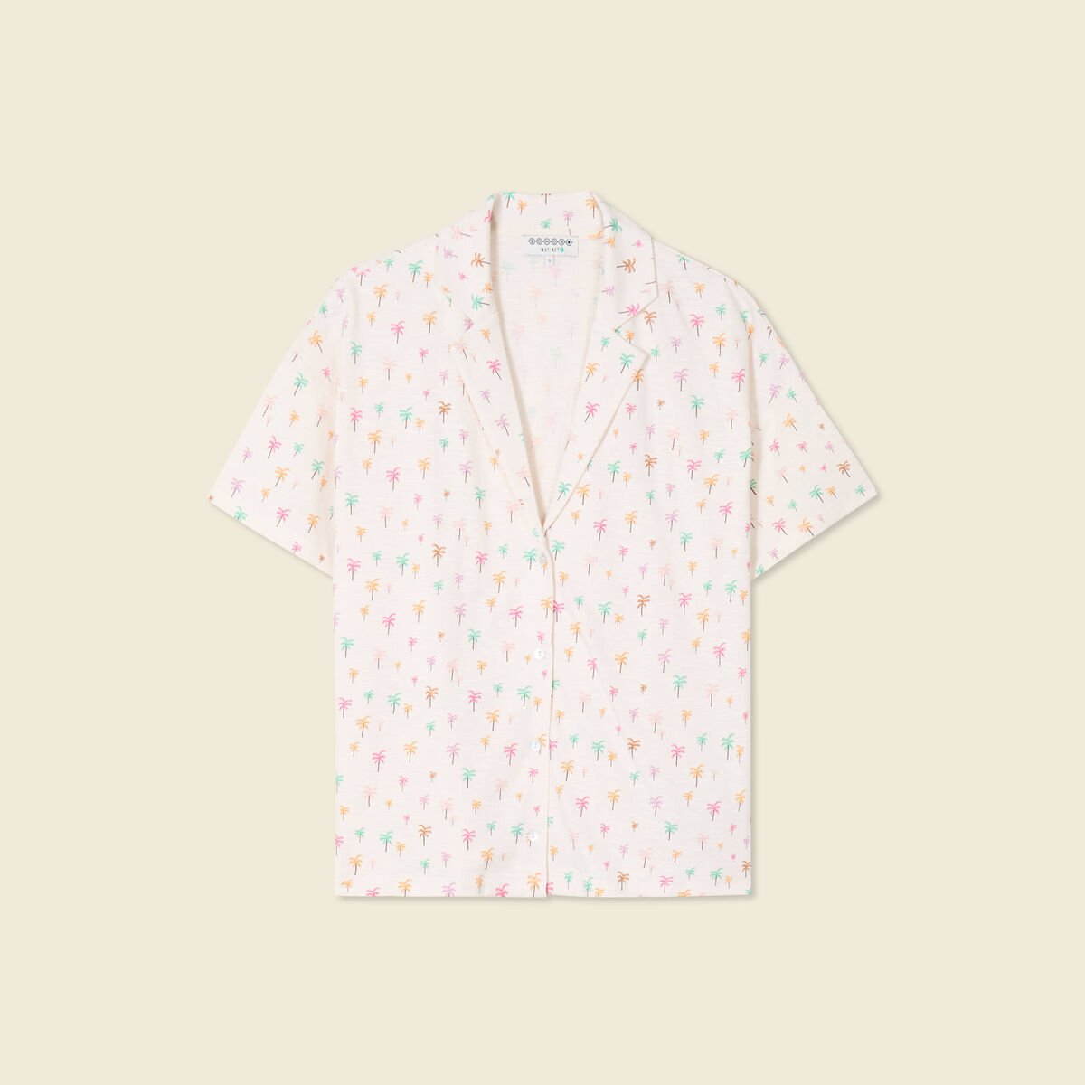 T-shirt manches courtes brodé blanc femme