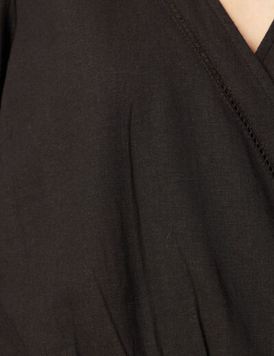 Blouse éco-responsable noir femme