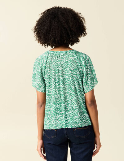 T-shirt manches courtes vert femme
