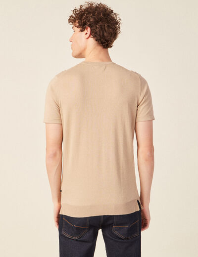 T-shirt manches courtes beige homme