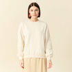 Sweat manches longues brodé ecru femme