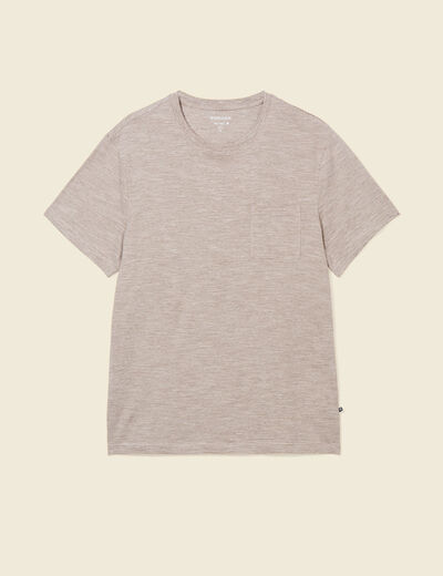 T-shirt manches courtes marron foncé homme