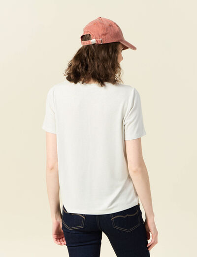 T-shirt manches courtes bleu clair femme