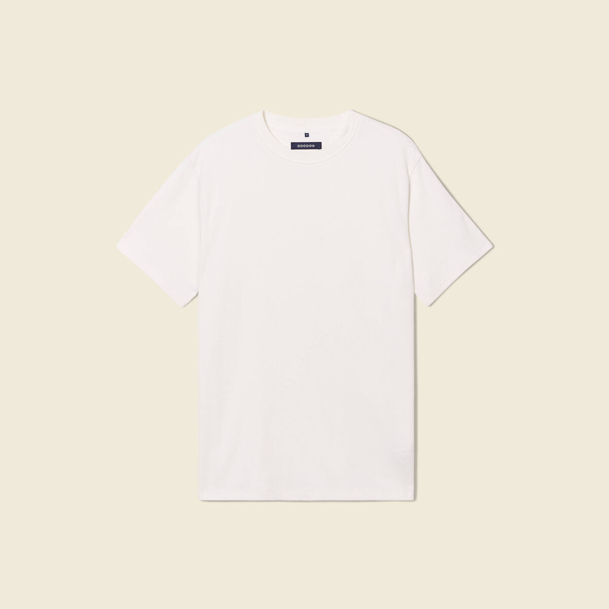 T-shirt manches courtes ecru homme