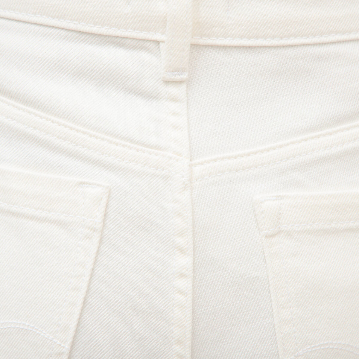 Jeans large taille haute denim blanc femme