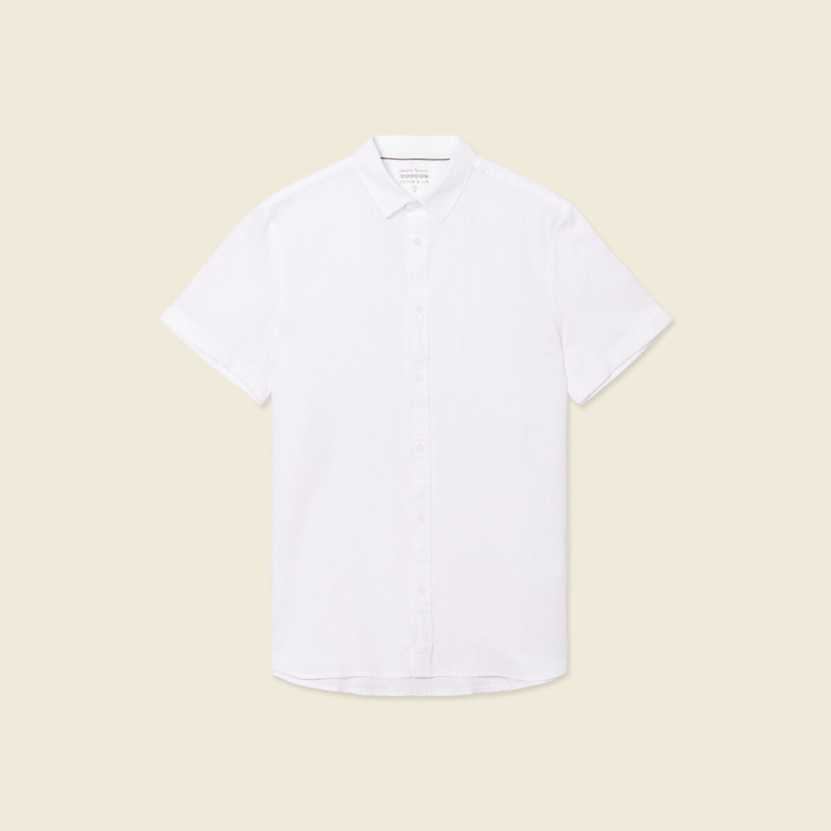 Chemise manches courtes blanc homme