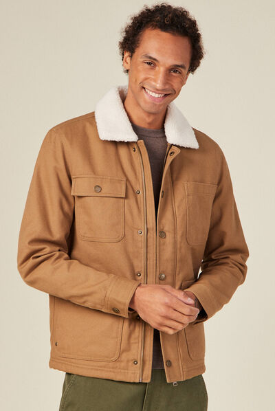 Blouson éco-responsable vert kaki homme
