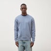 Sweat col rond manches longues en coton bleu gris homme