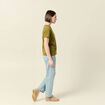 T-shirt manches courtes vert kaki femme