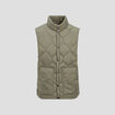 Doudoune droite sans manches vert kaki homme