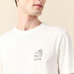 T-shirt manches courtes ecru homme