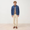 Pantalon droit en velours longueur 32 sable homme