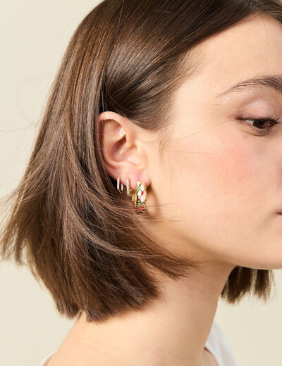Boucles d'oreilles créoles couleur or femme