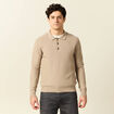 Polo manches longues gris homme