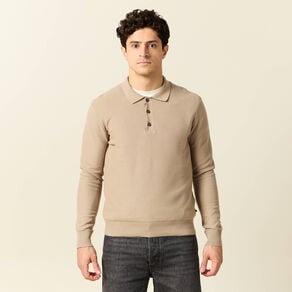 polo manches longues gris homme Polo manches longues gris homme