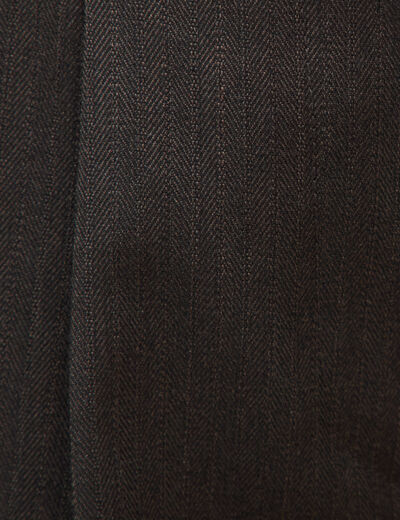 Bermuda large taille haute marron fonc&eacute; femme