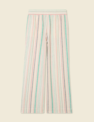 Pantalon large fluide blanc femme