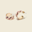 Boucles d'oreilles vieux rose femme