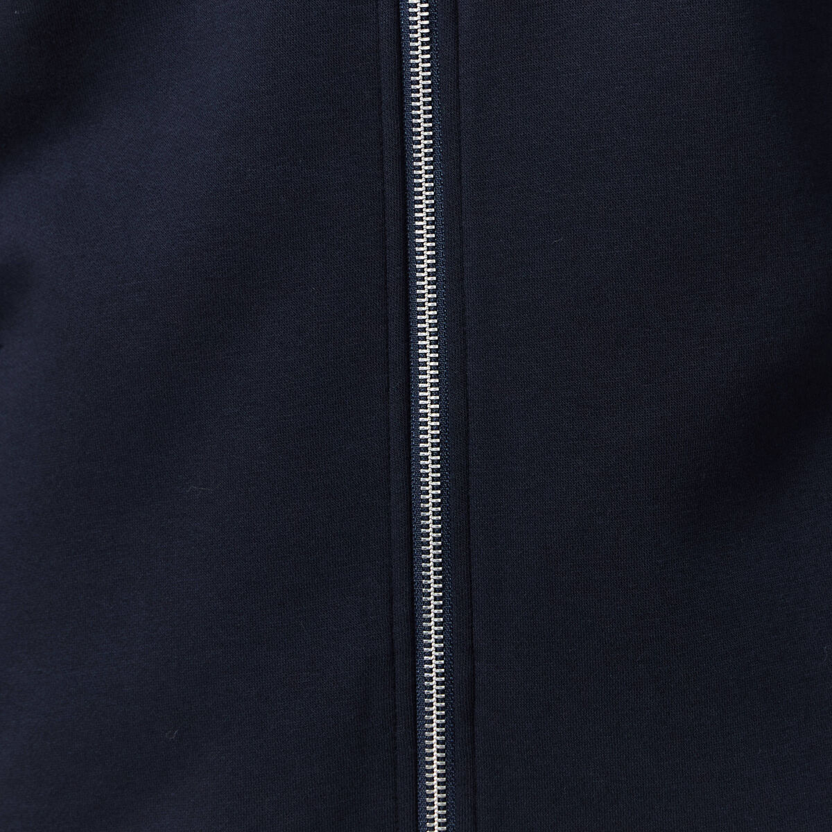 Gilet manches longues zipp&eacute; bleu marine homme