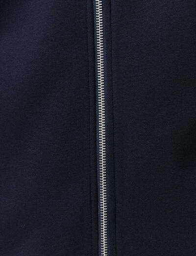 Gilet manches longues zippé bleu marine homme
