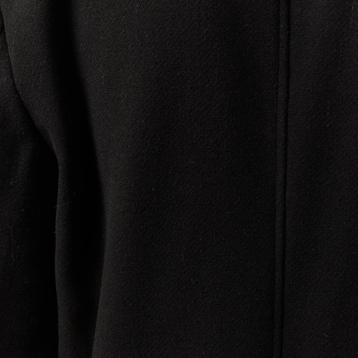 Manteau droit long manches longues noir homme