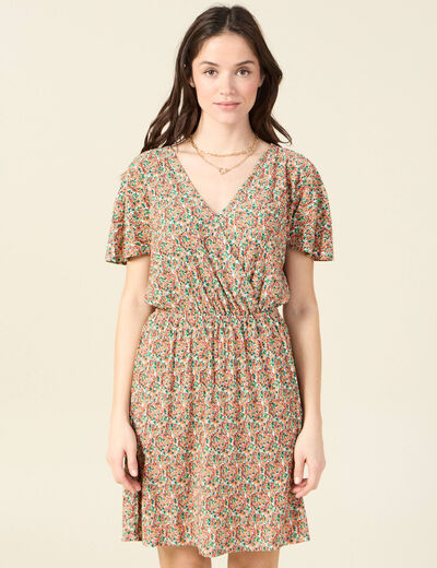 Robe droite fluide blanc femme