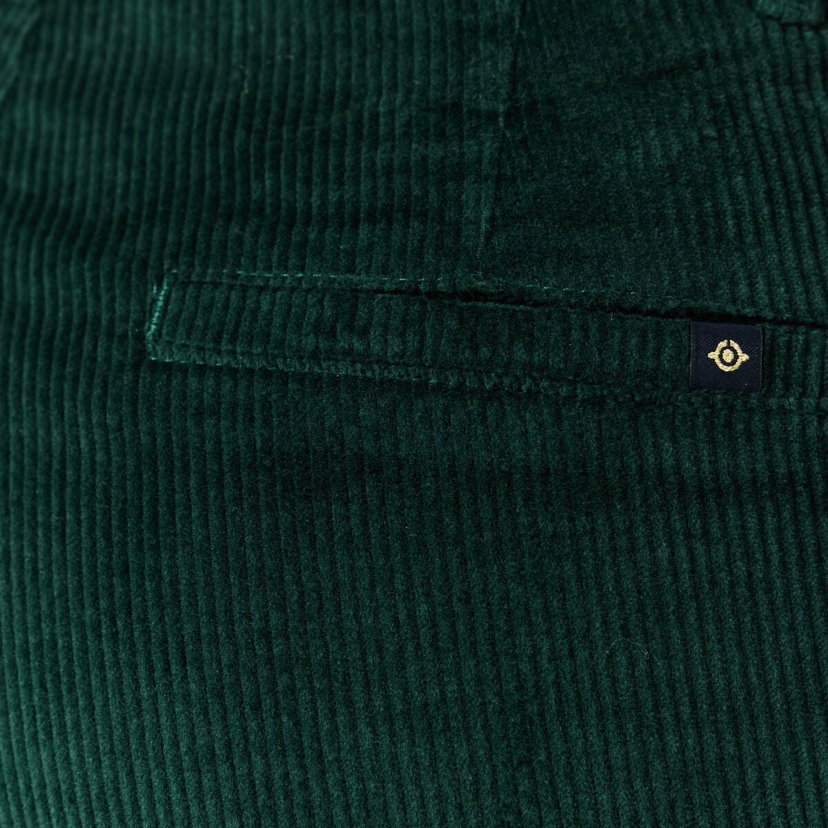 Pantalon large 7/8&egrave;me taille haute vert fonc&eacute; femme