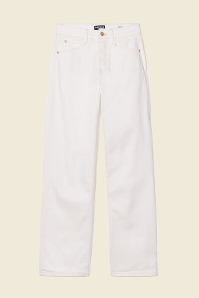 Jeans éco-responsable denim blanc femme