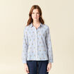Chemise manches longues bleu ciel femme