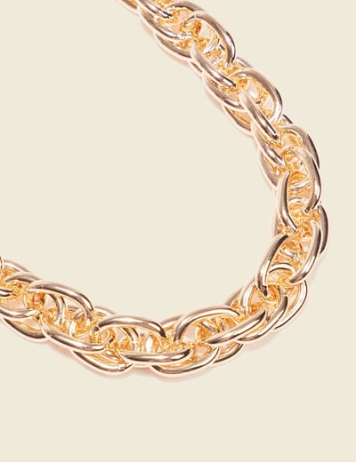 Collier chaîne couleur or femme