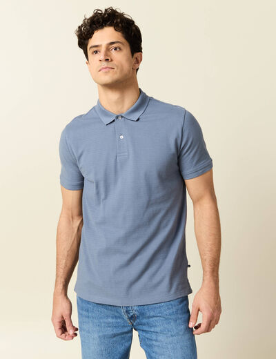 Polo éco-responsable bleu foncé homme